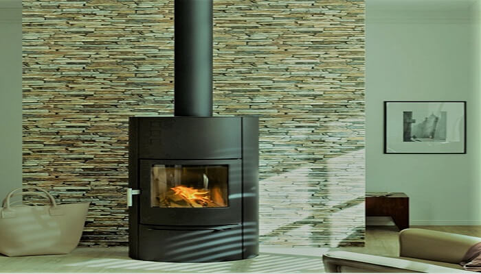 how to install a wood stove pipe through a wall