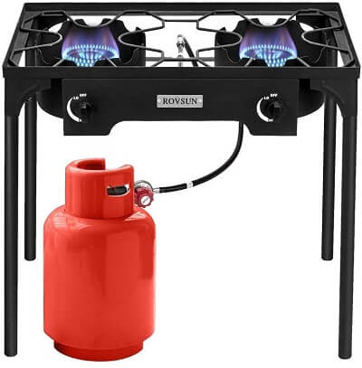2 burner gas stove outdoor