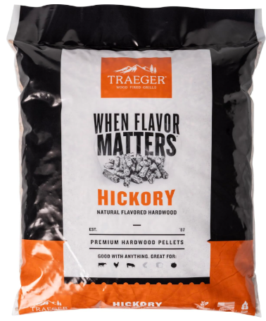 Traeger Grills Hickory 100% All-Natural Wood Pellets