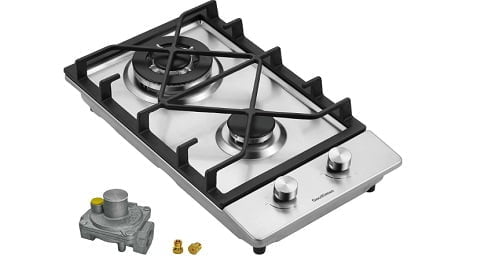 12 Inch Gas Cooktop with 1.5 Volt Battery