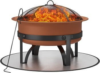 Yardsam Outdoor Fire Pit Bowl, Fire Pit Wood Burning