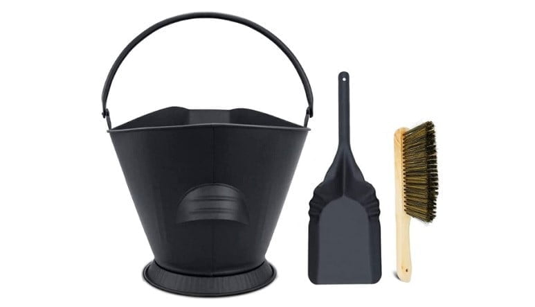 Hisencn Ash Bucket with Shovel and Hand Broom