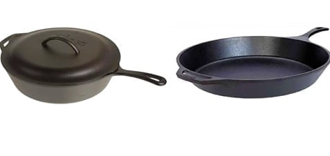 Lodge L10CF3 Cast Iron Covered Deep Skillet