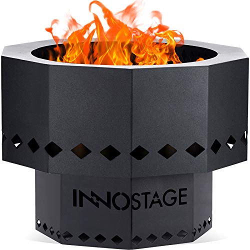 INNO STAGE Smokeless Fire Pit for Outdoor Wood Pellet Burning