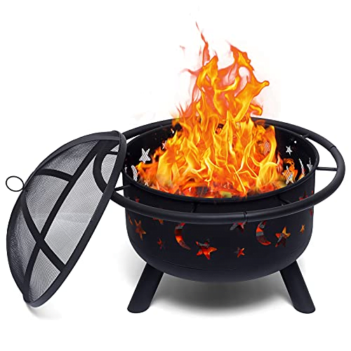 Outdoor fire Pit, 30-inch Wood Burning fire Pit