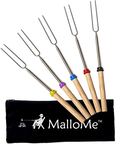 MalloMe Marshmallow Roasting Sticks - Smores Skewers for Fire Pit