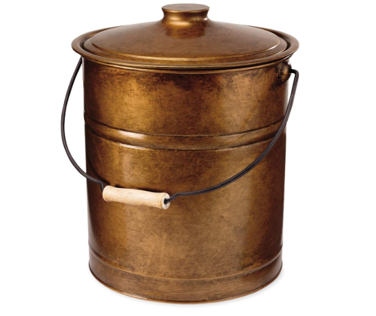 Plow & Hearth 3 Gallon Black Large Ash Bucket