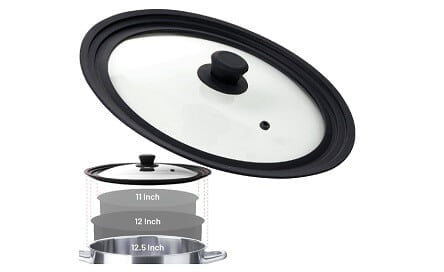 Bezrat Universal Round Lid for Pans, Pots and Skillets