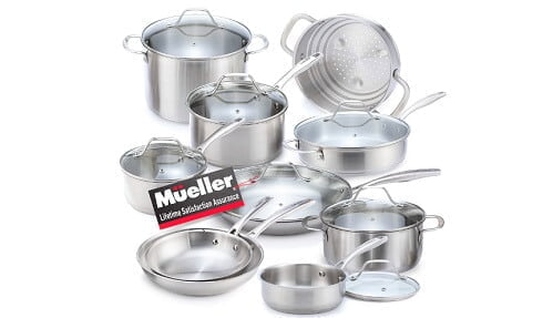 Mueller Pots and Pans Set 17-Piece