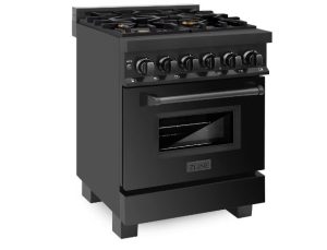ZLINE 24" 2.8 cu. ft. Dual Fuel Range with Gas Stove