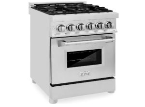 ZLINE 24" 2.8 cu. ft. Dual Fuel Range with Gas Stove