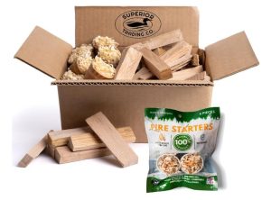 Oak Mini Fire Wood Stick w/Fire Starter Pods for BBQ