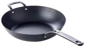 BK Pre-Seasoned Black Steel Carbon Steel Induction Compatible 12" Wok