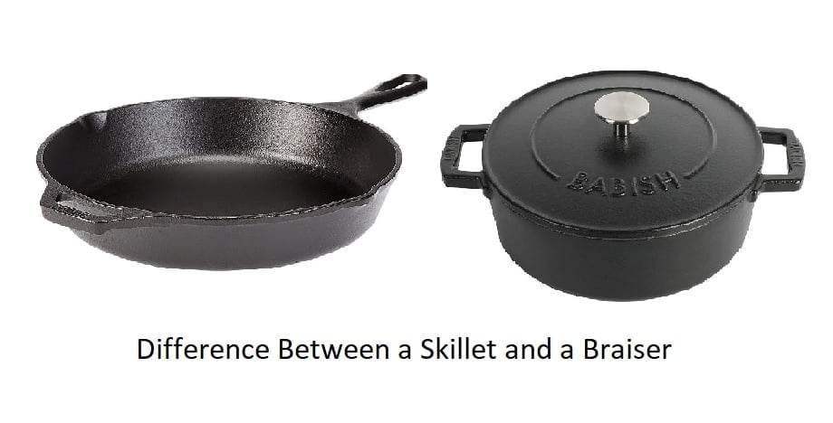difference between a skillet and a braiser