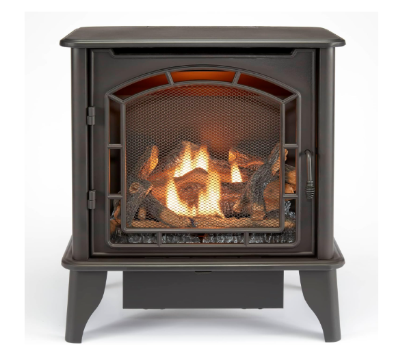 Bluegrass Living Panorama Vent Free Dual Fuel 3-Sided Gas Stove