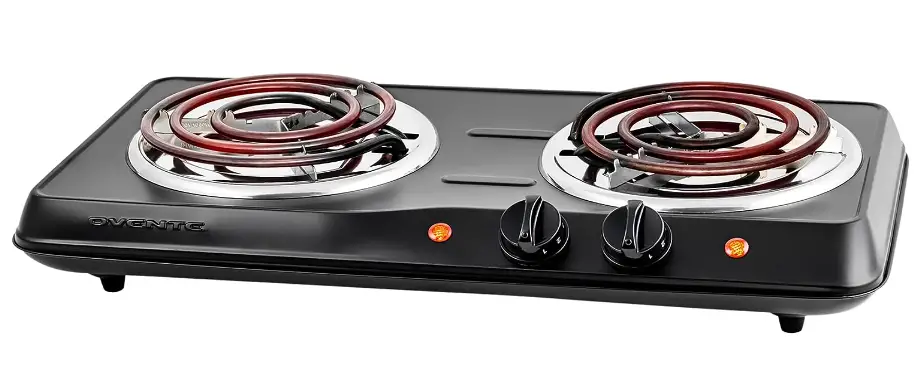 OVENTE Electric Double Coil Burner 6 & 5.75 Inch Hot Plate Cooktop