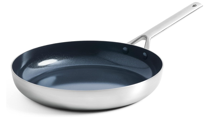 Blue Diamond Cookware Tri-Ply Stainless Steel Ceramic Nonstick, 8" Frying Pan Skillet