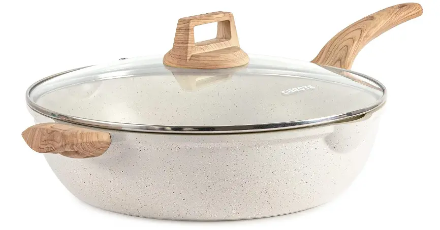 CAROTE 12.5 Inch Nonstick Deep Frying Pan