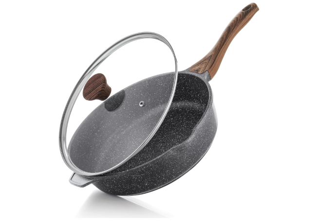 SENSARTE Nonstick Deep Frying Pan Skillet