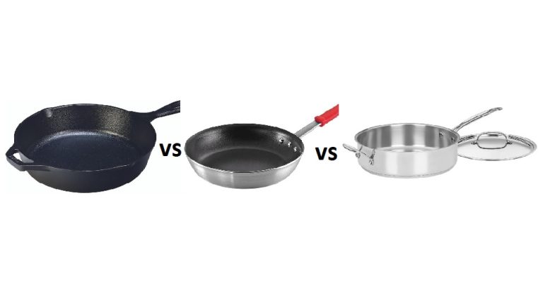 skillet vs frying pan vs saute pan