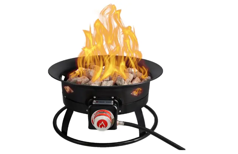 GasOne 19" Outdoor Portable Smokeless Fire Pit with Auto Ignition