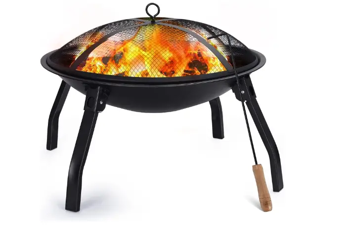 Cogesu Fire Pit, 22in Foldable Wood Burning Fire Pits for Outside