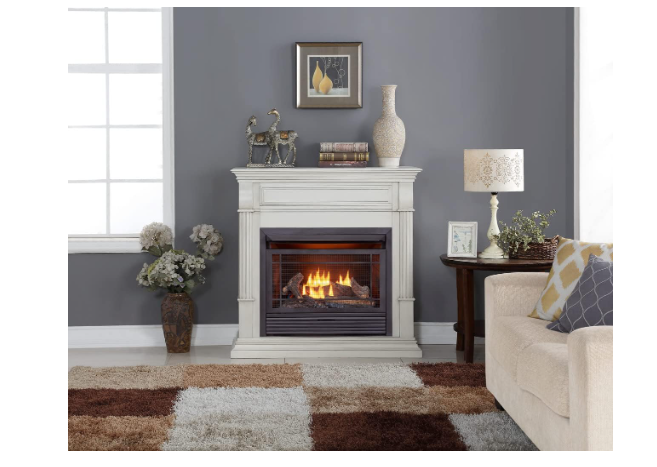Dual Fuel Ventless Gas Fireplace