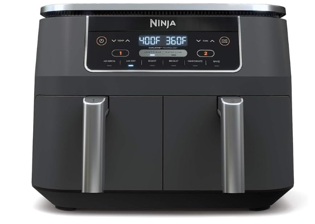 Basket Air Fryer with 2 Independent Frying Baskets