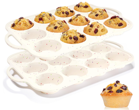 CAKETIME Silicone Muffin Pan