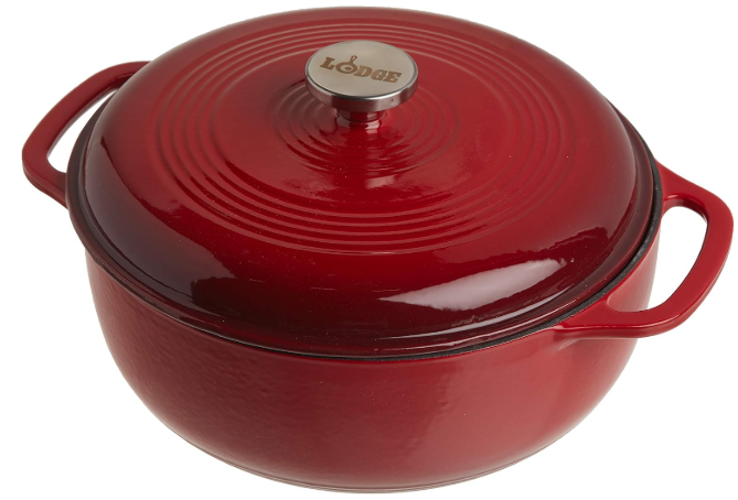 Lodge 6 Quart Enameled Cast Iron Dutch Oven