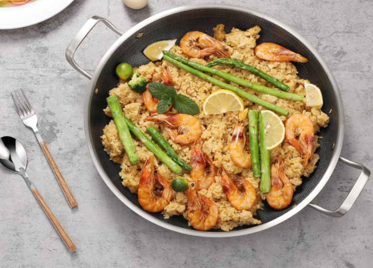 using a paella pan