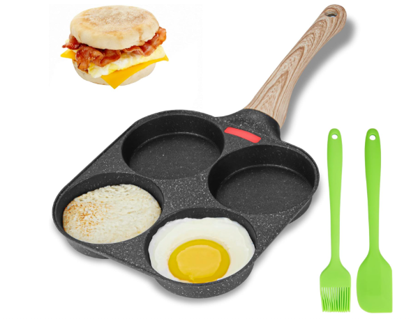 MyLifeUNIT Egg Frying Pan, 4-Cup Egg Pan Nonstick