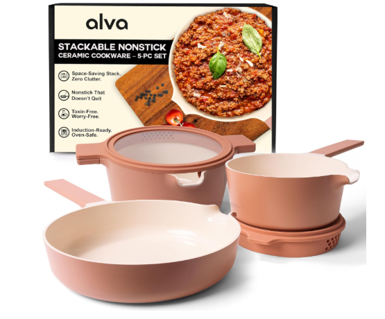 Alva Neat 5-Piece Nesting Cookware Set