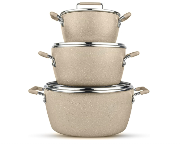 Granitestone 6 Pc Pots and Pans Set Non Stick