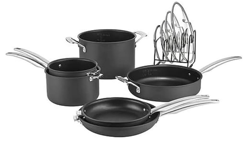 CUISINART N61-11 Nonstick Hard-Anodized Nesting Cookware Set