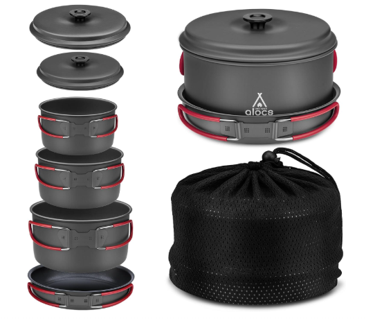 Alocs Camping Cookware Set Camping Gear