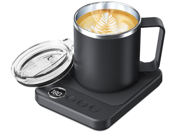 Coffee Mug Warmer & Mug Set for Desk