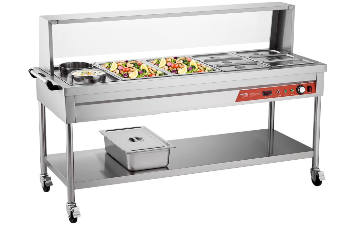 VEVOR Commercial Food Warmer, 8 Pans