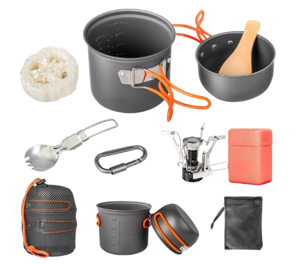 Camping Cookware Set with Stove