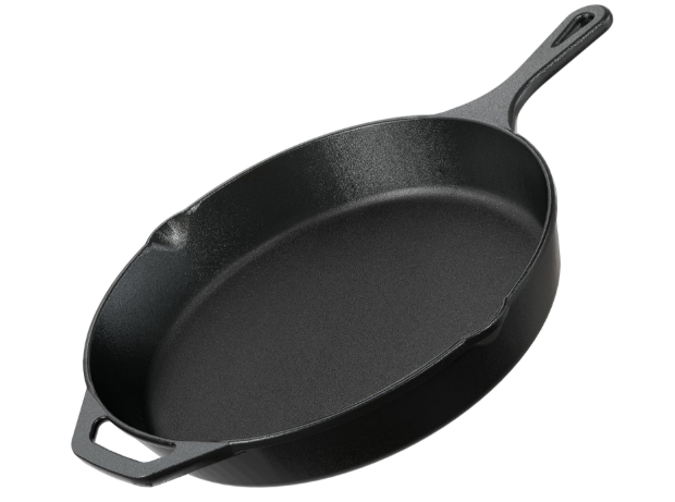 Utopia Kitchen Cast Iron Skillets 12 Inch, Chef's Pan