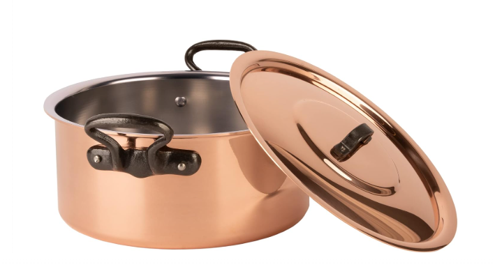Cuisine Romefort | tinned copper pot with cast iron handles and lid