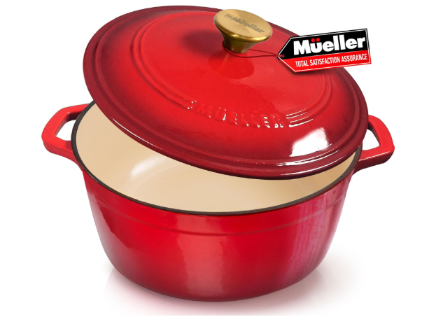 Mueller 6qt Enameled Cast Iron Dutch Oven