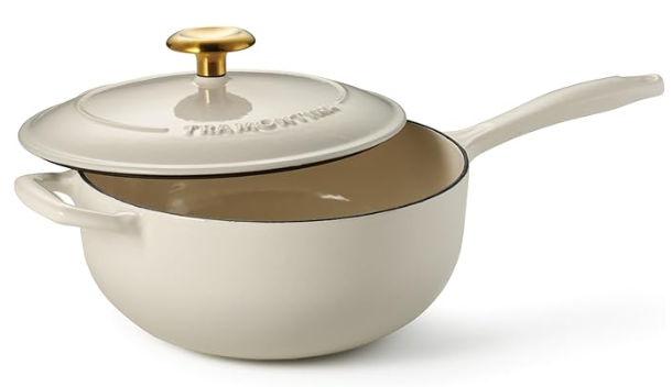 Tramontina Bestow Enameled Cast Iron Saucier Pan with Lid