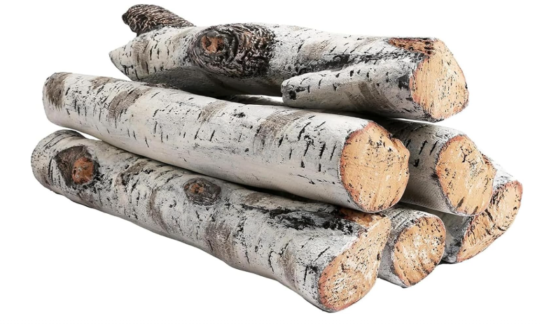 QuliMetal Ceramic Fireplace Logs