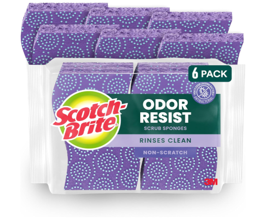 Scotch-Brite Odor Resist Non-Scratch Scrub Sponge