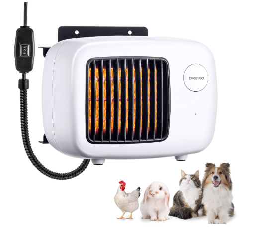Dreyoo 600/300W Dog House Heater with Thermostat