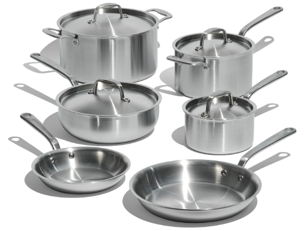 Made In Cookware - 10 Piece Stainless Steel Pot and Pan Set