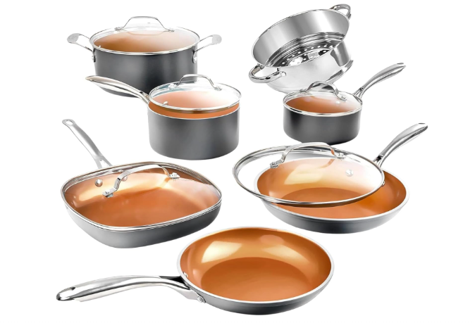 Gotham Steel 12 Pc Ceramic Cookware Set Nonstick