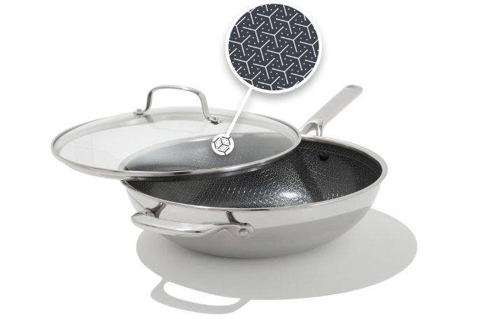 OXO Hybrid 12” Nonstick Wok with Glass Lid