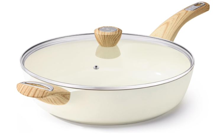 SENSARTE Ceramic Nonstick Frying Pan Skillet with Lid